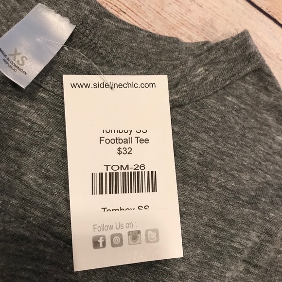 NWT Sideline Chic Short Sleeve Tom Boy Tee Size XS - Picture 3 of 8